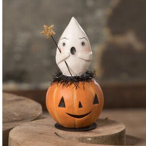 Bethany Lowe Spooked Ghost In Jack O Lantern - Michelle Lauristen